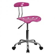 Flash Furniture Plastic Computer and Desk Office Chair, Armless, Candy Heart (LF214CNDYHRT)