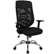 Flash Furniture Mesh Executive Office Chair, Adjustable Arms, Black (LFW952)