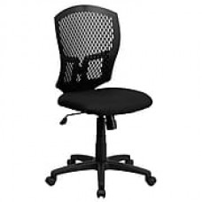 Flash Furniture Fabric Executive Office Chair, Armless, Black (WL3958SYGBK)