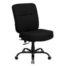 Flash Furniture HERCULES 400 lb. Capacity Big and Tall Fabric Office Chair with Extra WIDE Seat, Black