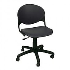 KFI Seating Plastic Computer and Desk Office Chair, Armless, Charcoal (TK2000-P01)