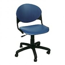 KFI Seating Plastic Computer and Desk Office Chair, Armless, Blue (TK2000-P03)