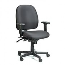 Eurotech Seating Fabric Computer and Desk Office Chair, Black, Adjustable Arm (49802ABLK)