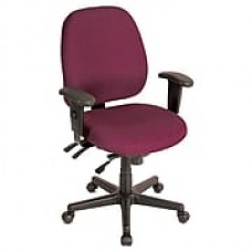 Eurotech Seating Fabric Computer and Desk Office Chair, Burgundy, Adjustable Arm (49802ABURG)