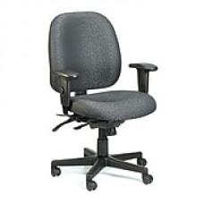 Eurotech Seating Fabric Computer and Desk Office Chair, Charcoal, Adjustable Arm (49802ACHAR)