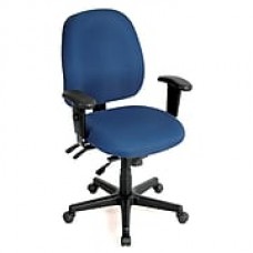 Eurotech Seating Fabric Computer and Desk Office Chair, Navy, Adjustable Arm (49802ANAVY)