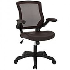 Modway Plastic Managers Office Chair, Adjustable Arms, Brown (848387007645)