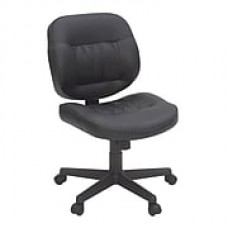 Regency Seating Faux Leather Computer and Desk Office Chair, Armless, Black (2510BK)