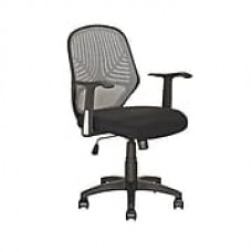 CorLiving Plastic Computer and Desk Office Chair, Fixed Arms, Black (LOF-209-O)