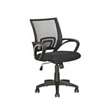 CorLiving Fabric Computer and Desk Office Chair, Fixed Arms, Black (LOF-309-O)