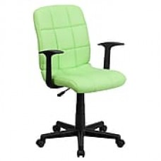 Flash Furniture Plastic Computer and Desk Office Chair, Fixed Arms, Green (GO16911GREENA)