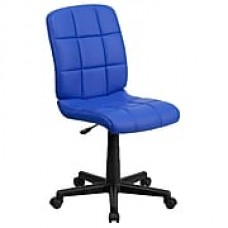 Flash Furniture Plastic Computer and Desk Office Chair, Armless, Blue (GO16911BLUE)