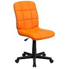 Flash Furniture Plastic Computer and Desk Office Chair, Armless, Orange (GO16911ORG)