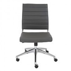 Eurostyle Axel Leather Executive Office Chair, Armless, Gray (00595GRY)