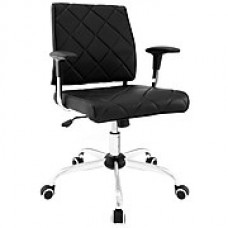 Modway Lattice Metal Managers Office Chair, Fixed Arms, Black (848387019082)