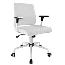 Modway EEI-1247-WHI Lattice Vinyl Office Chair, White