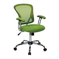 Office Star Ave Six Mesh Computer and Desk Office Chair, Fixed Arms, Green (JUL26-6)