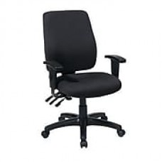 Office Star WorkSmart Fabric Computer and Desk Office Chair, Adjustable Arms, Burgundy (33347-227)