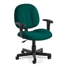 OFM Comfort Fabric Computer and Desk Office Chair, Adjustable Arms, Teal (845123010921)