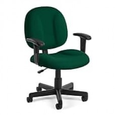 OFM Comfort Fabric Computer and Desk Office Chair, Adjustable Arms, Green (845123010983)