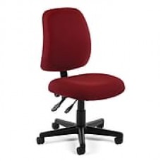 OFM Posture Fabric Computer and Desk Office Chair, Armless, Wine (811588012572)