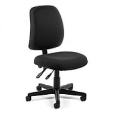 OFM Posture Fabric Computer and Desk Office Chair, Armless, Black (811588012596)