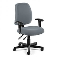 OFM Posture Fabric Computer and Desk Office Chair, Adjustable Arms, Gray (845123011140)