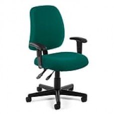 OFM Posture Fabric Computer and Desk Office Chair, Adjustable Arms, Teal (845123011157)