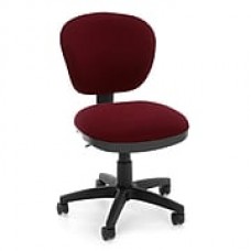 OFM Lite Use Fabric Computer and Desk Office Chair, Armless, Burgundy (845123028957)