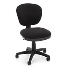 OFM Lite Use Fabric Computer and Desk Office Chair, Armless, Black (845123028964)