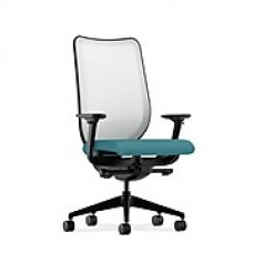 HON Nucleus Fabric Executive Office Chair, Adjustable Arms, Glacier (HONN102CU96)