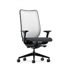 HON Nucleus Fabric Executive Office Chair, Adjustable Arms, Black (HONN102UR10)