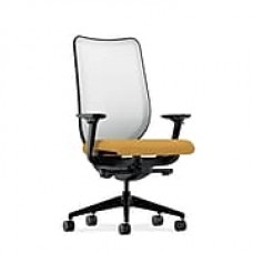 HON Nucleus Fabric Executive Office Chair, Adjustable Arms, Mustard (HONN102NR26)