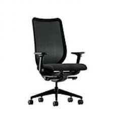 HON Nucleus Fabric Computer and Desk Office Chair, Adjustable Arms, Black (HONN103AB10)