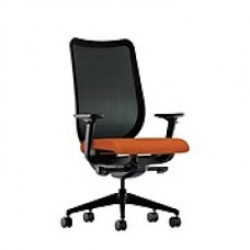 HON Nucleus Fabric Executive Office Chair, Adjustable Arms, Tangerine (HONN103CU46)