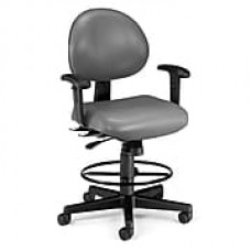 OFM Fabric Computer and Desk Office Chair, Adjustable Arms, Charcoal (845123012475)