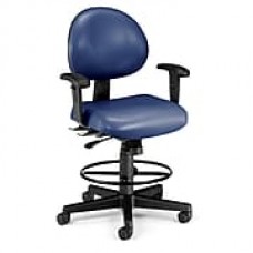 OFM Fabric Computer and Desk Office Chair, Adjustable Arms, Navy (845123012482)