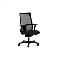 HON Ignition Fabric Computer and Desk Office Chair, Adjustable Arms, Black (HONIW108NT10)