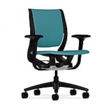 HON Purpose Fabric Computer and Desk Office Chair, Adjustable Arms, Glacier/Onyx (HONRW101ONCU96)