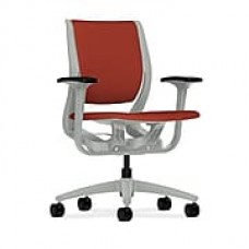 HON Purpose Fabric Computer and Desk Office Chair, Adjustable Arms, Poppy/Platinum (HONRW101PTCU42)