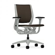 HON Purpose Fabric Computer and Desk Office Chair, Adjustable Arms, Espresso/Platinum (HONRW101PTCU49)