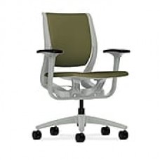 HON Purpose Fabric Computer and Desk Office Chair, Adjustable Arms, Olivine/Platinum (HONRW101PTCU82)