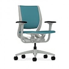 HON Purpose Fabric Computer and Desk Office Chair, Adjustable Arms, Glacier/Platinum (HONRW101PTCU96)