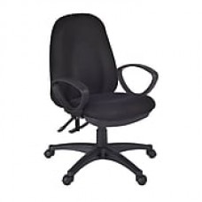 Regency Momentum Fabric Computer and Desk Office Chair, Fixed Arms, Black (2503BK)