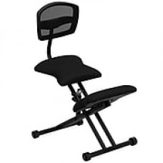 Flash Furniture Kneeling Fabric Kneeling Office Chair, Armless, Black (WL3425)