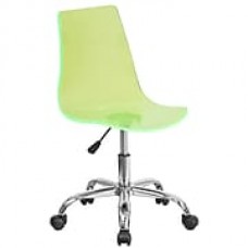 Flash Furniture Contemporary Plastic Computer and Desk Office Chair, Armless, Green (CH98018GN)