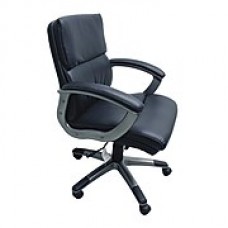 TygerClaw Mid Back Leather Office Chair  White (TYFC2209)