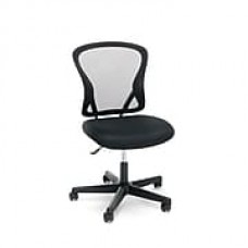 Essentials by OFM Swivel Mesh Back Armless Task Chair, Mid Back, Black, (ESS-3010)