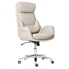 Techni Mobili Ergonomic Home Office Chair with Lumbar Support, Beige (RTA-1007-BG)