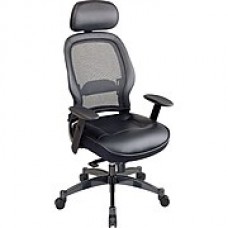 Office Star Seating® Leather Executive Office Chair, Black, Adjustable Arm (27008)